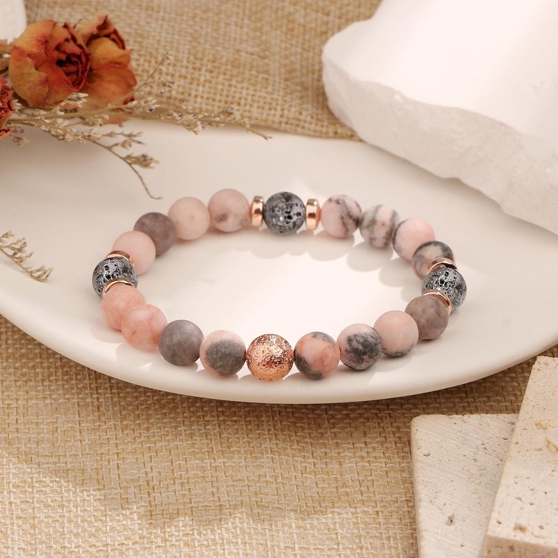 Yiyang 13th 16th 18th 21st 25th 30th 35th 40th 45th 50th 60th 65th 70th 75th 80th Birthday Gifts for Women, Natural Stone Bracelet Birthday Gifts for Women Mom Daughter Grandma Sister Coworker - Image 3